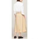TOMMY HILFIGER - Fluid Utility Belted MIDI Skirt - Aex - F|WW0WW42252/AEX