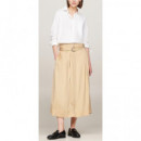 TOMMY HILFIGER - Fluid Utility Belted MIDI Skirt - Aex - F|WW0WW42252/AEX