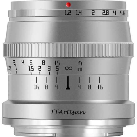 Objetivo TTARTISAN 50MM F1.2  Aps-c para Fuji X Plata
