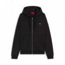 Sudadera Relaxed Fit en Felpa de Algodón con Capucha y Cremallera  HUGO BOSS