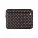 GUESS Funda Ordenador Portatil 13"-14" Peony Pocket Negra con Logo