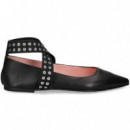 Bailarina Gilda X Tachas Piel Negro  PRETTY BALLERINAS