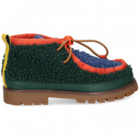 Botin Wallaby Lana Azul+verde  CAMPER