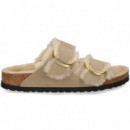 Pala 2 Hebillas Big Pelo Beige  BIRKENSTOCK