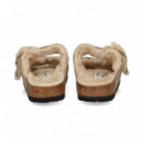Pala 2 Hebillas Big Pelo Beige  BIRKENSTOCK