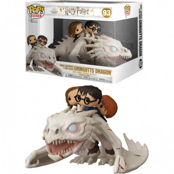 FUNKO Pop Gringotts Dragon con Harry, Ron y Hermione Harry Potter
