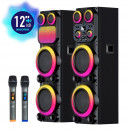 Altavoz 2 Torres Serie Vivace 2X12" con 2 Microfonos LARRYHOUSE 1.000W