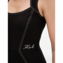 KARL LAGERFELD - Contrast Stitch Dress - 999 - A3W13032/999