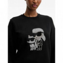 KARL LAGERFELD - Ikon Rs Duo Sweatshirt - 999 - A3W20069/999