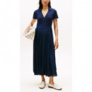 TOMMY HILFIGER - 1985 Pleated Wrap Polo Drs - C1G - F|WW0WW45733/C1G