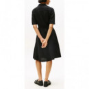 TOMMY HILFIGER - Linen Vis Knotted S/s Dress - Bds - F|WW0WW45836/BDS