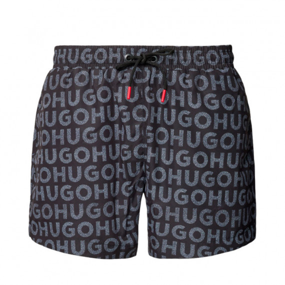 Bañador Tipo Shorts con Estampado de Logos y Cordón en la Cintura  HUGO BOSS