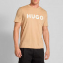 Camiseta Regular Fit en Punto de Algodón con Logo Estampado  HUGO BOSS