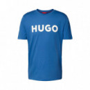 Camiseta Regular Fit en Punto de Algodón con Logo Estampado  HUGO BOSS
