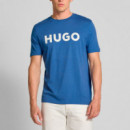 Camiseta Regular Fit en Punto de Algodón con Logo Estampado  HUGO BOSS