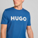 Camiseta Regular Fit en Punto de Algodón con Logo Estampado  HUGO BOSS