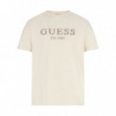 Camiseta con Logotipo Frontal  GUESS