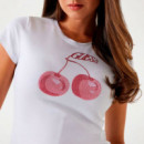 Camiseta con Estampado Frontal del Logotipo  GUESS