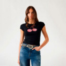 Camiseta con Estampado Frontal del Logotipo  GUESS