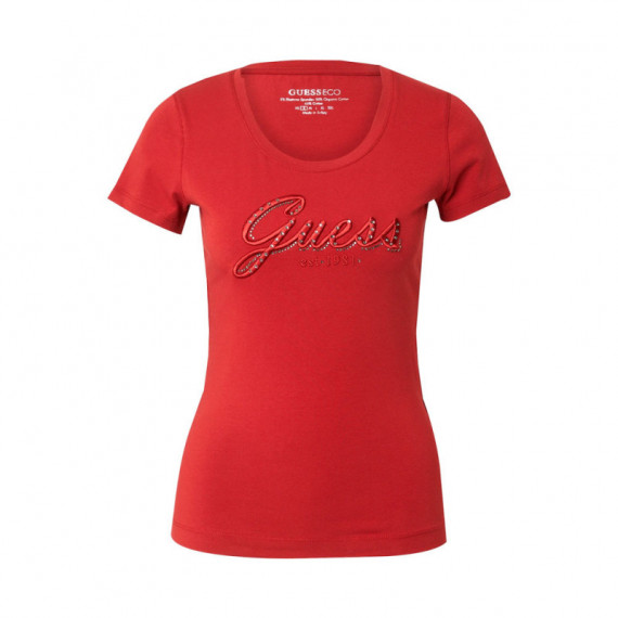 Camiseta con Logotipo Bordado  GUESS