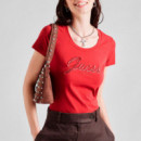 Camiseta con Logotipo Bordado  GUESS