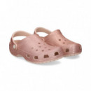 Zueco Clasicc Gliter Rosa  CROCS