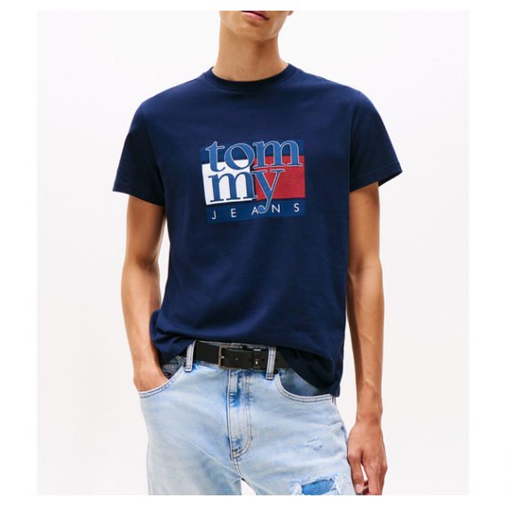 Camiseta TOMMY JEANS Flag Azul Marina