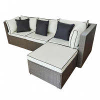 Conjunto Ratan Sofa Caise Longue Serie Miami DONNA GARDEN