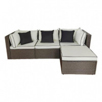 Conjunto Ratan Sofa Caise Longue Serie Miami DONNA GARDEN
