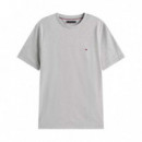 Camiseta de Cuello Redondo con Logo Bordado  TOMMY HILFIGER