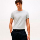 Camiseta de Cuello Redondo con Logo Bordado  TOMMY HILFIGER