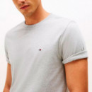 Camiseta de Cuello Redondo con Logo Bordado  TOMMY HILFIGER