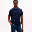 Camiseta de Cuello Redondo con Logo Bordado  TOMMY HILFIGER