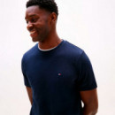 Camiseta de Cuello Redondo con Logo Bordado  TOMMY HILFIGER