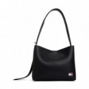 Bolso Hobo con Insignia del Logo  TOMMY HILFIGER