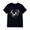 Camiseta Corazón Periódico  DESIGUAL