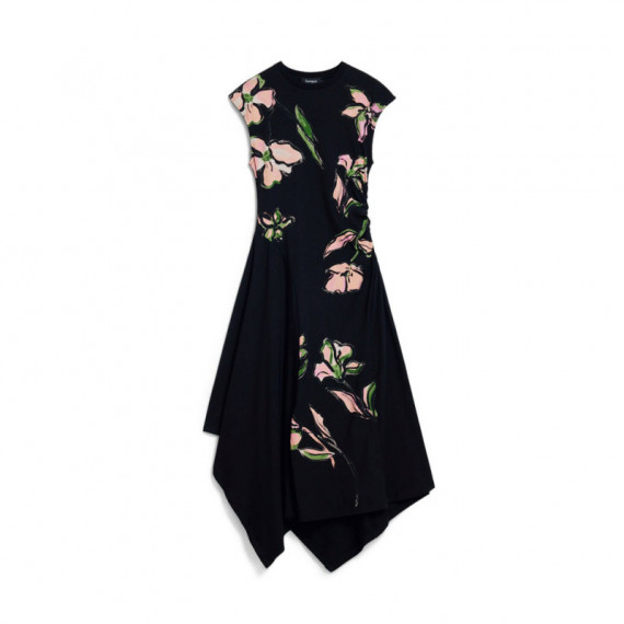 Vestido Irregular Flores  DESIGUAL