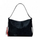 Bolso Efecto Piel Bordados Mediano  DESIGUAL