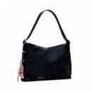 Bolso Efecto Piel Bordados Mediano  DESIGUAL