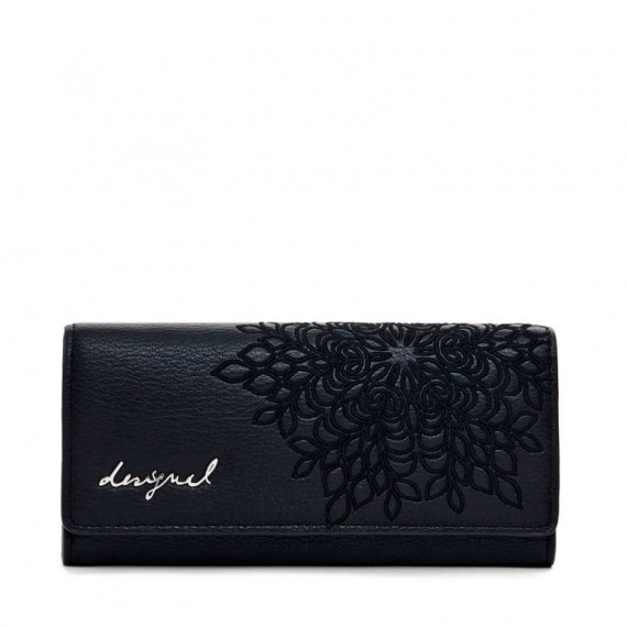 Monedero Efecto Piel Bordados Mediano  DESIGUAL