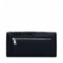 Monedero Efecto Piel Bordados Mediano  DESIGUAL