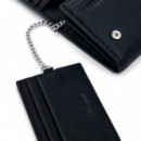 Monedero Efecto Piel Bordados Mediano  DESIGUAL