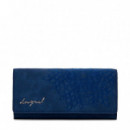 Monedero Efecto Piel Bordados Mediano  DESIGUAL