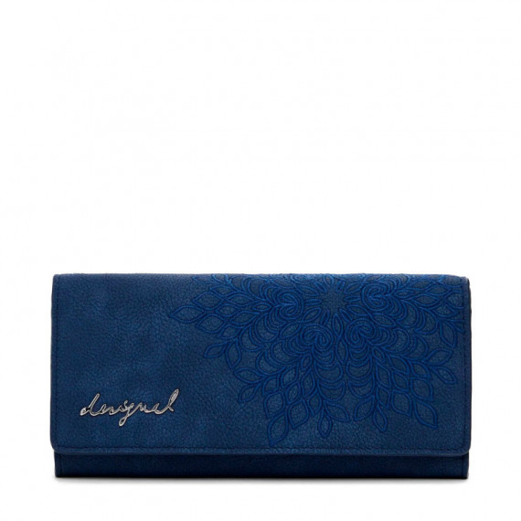 Monedero Efecto Piel Bordados Mediano  DESIGUAL