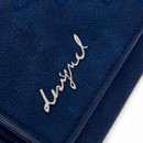 Monedero Efecto Piel Bordados Mediano  DESIGUAL