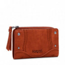 Monedero Efecto Piel Bordado Mediano  DESIGUAL