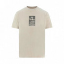 Camiseta con Aplicación Grande en la Espalda  GUESS