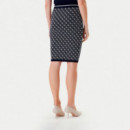 Falda MIDI de Punto con Logotipo 4G  GUESS
