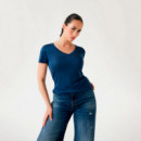 Camiseta Cuello de Pico  GUESS