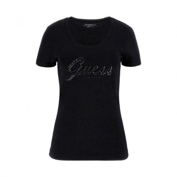Camiseta con Logotipo Bordado  GUESS